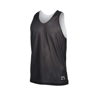 【FIRESTAR】男雙面訓練籃球背心-球衣 無袖上衣 運動 吸濕排汗 台灣製 黑白(B1707-15)