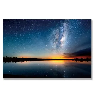 【24mama 掛畫】單聯式 油畫布 星空 銀河系 無框畫-60x40cm(夜景)