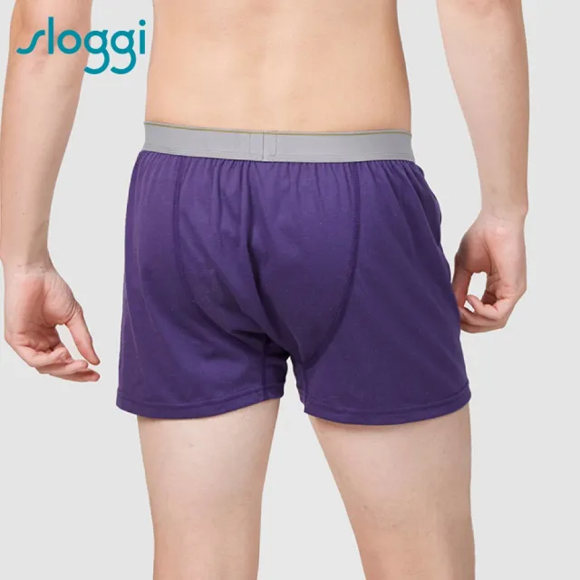 【sloggi Men】ORGANIC COTTON系列寬鬆平口褲 M-XXL 深紫藍(男士寬鬆四角褲 有機棉 90-230 7A)