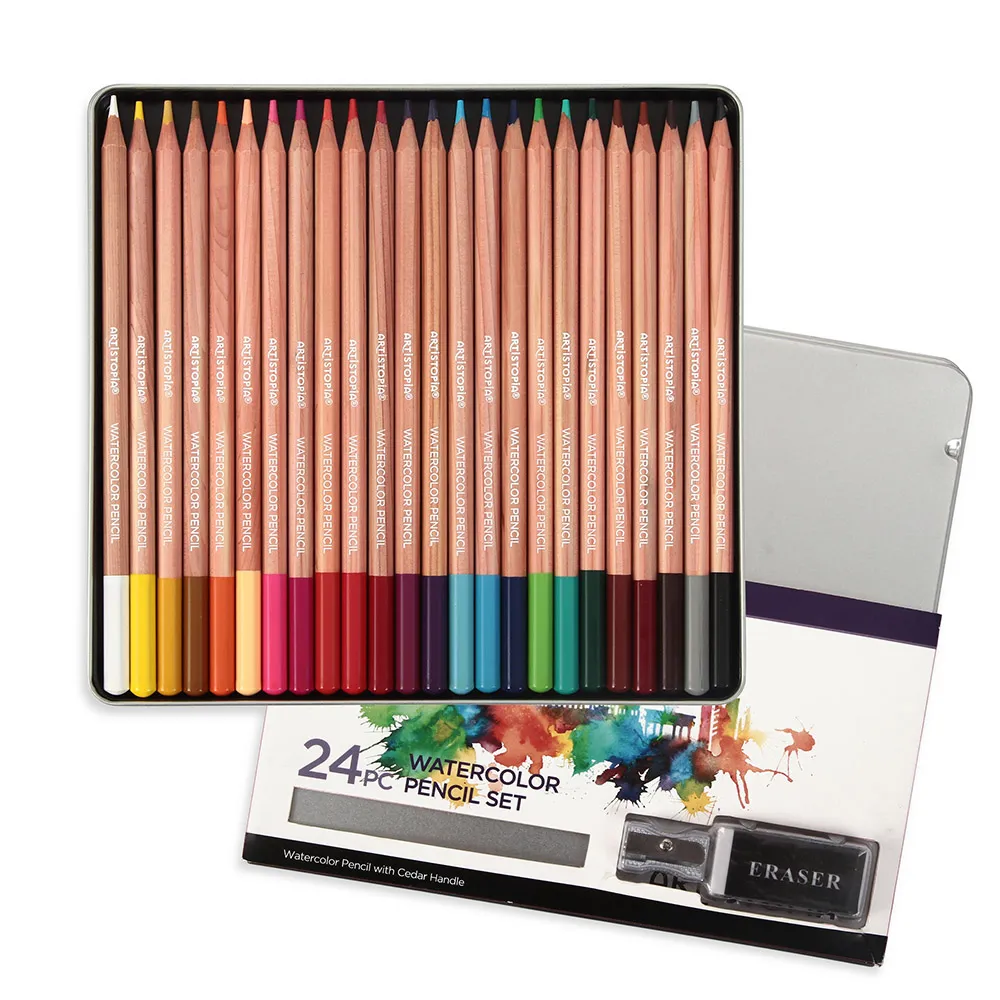 ARTISTOPIA】24色雪松木色鉛筆馬口鐵盒(彩色鉛筆) - momo購物網- 好評 