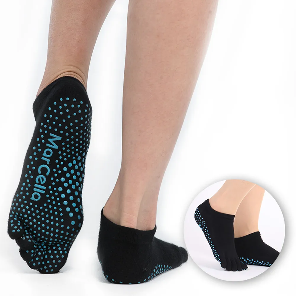 【MarCella 瑪榭】MIT-3D立體瑜珈止滑五趾襪(短襪/足底止滑/健康除臭)