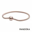 【Pandora官方直營】Moments經典蛇型手鏈：鍍14k玫瑰金