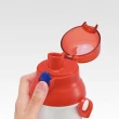 【小禮堂】SNOOPY 史努比 日本製直飲式水壺附背帶《紅白.數字》480ml.水瓶.兒童水壺