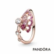 【Pandora官方直營】粉紅摺扇戒指-絕版品