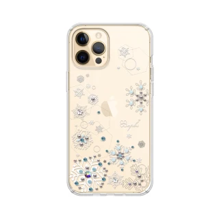 【apbs】iPhone 12 Pro Max / 12 Pro / 12 / 12 mini 輕薄軍規防摔施華彩鑽手機殼(紛飛雪)