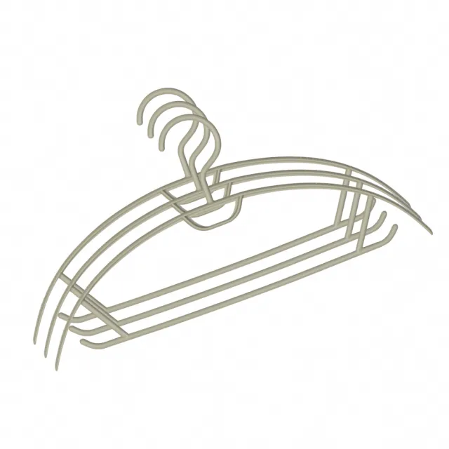 【IDEA】莫蘭迪半弧形無痕防滑疊掛晾曬衣架(60入)