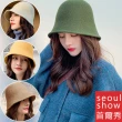 【Seoul Show 首爾秀】羊毛針織小臉水桶帽漁夫帽(防寒保暖)
