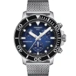 【TISSOT天梭 官方授權】Seastar 海星300米潛水石英錶-鋼帶款(T1204171104102)