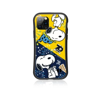 【SNOOPY 史努比】iPhone12 mini 5.4吋 小蠻腰矽膠手機殼 黃藍煙火(史努比正版授權)