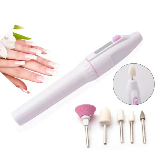【美甲用具】五合一電動美甲機(五種磨頭可供更換 全套美甲 輕鬆操作 交換禮物)