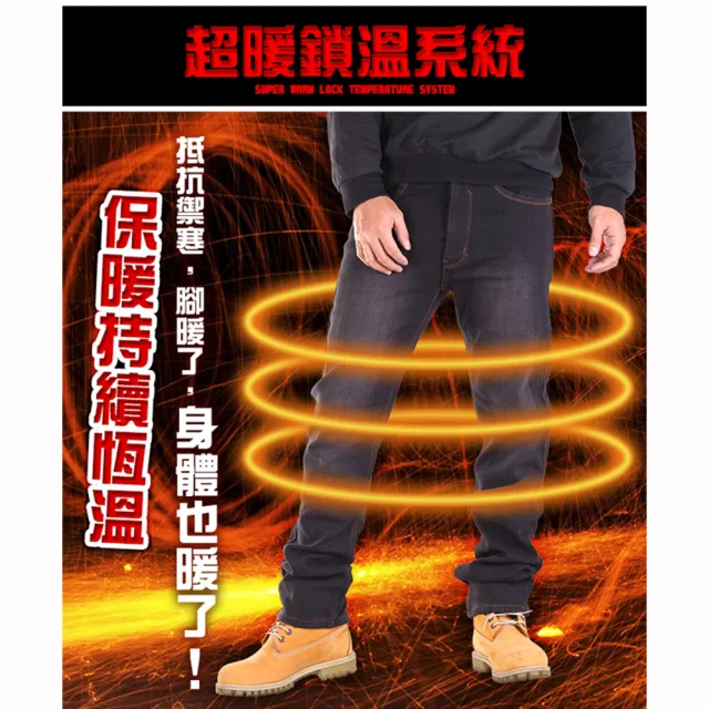 【YT shop】雙12爆款 聚熱刷絨型男牛仔褲(長褲)