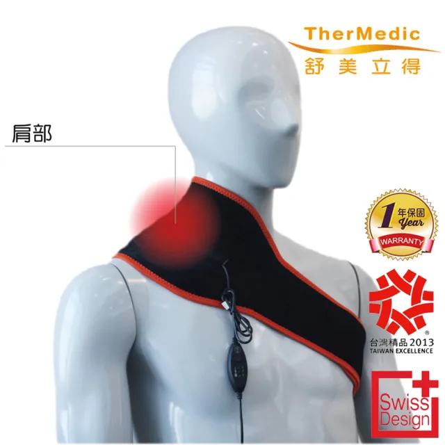 【TherMedic 舒美立得】簡便型熱敷護具 驅幹專用 PW140L(適用部位：肩、腰、背、腿)