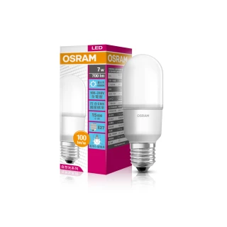 【Osram 歐司朗】迷你型 7W LED燈泡(100~240V E27-10入組)