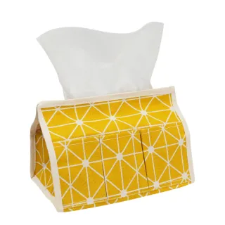北歐棉麻面紙盒-極光黃