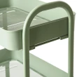 【特力屋】烤漆三層活動置物架免螺絲安裝 綠