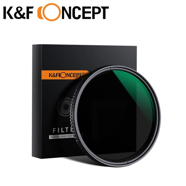 【K&F Concept】新型可調式減光鏡 77mm 超薄 防水 抗污 ND8-ND2000(KF01.1360)