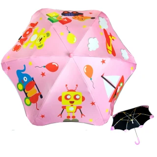 兒童圓角反光雨傘-玩具總動員-粉
