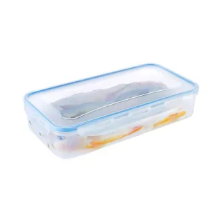 【JOHN HOUSE】長方形可瀝水海鮮肉類保鮮盒 環保PP材質 冰箱收納盒 冷凍盒 密封盒(保鮮盒)