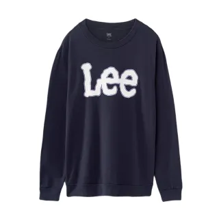【Lee】男裝 長袖厚T / 經典風格 大LOGO 深海藍 標準版型(LL20029266T)