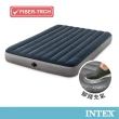 【INTEX 原廠公司貨】經典海軍藍電池式幫浦+腳踏幫浦-雙人加大充氣床-寬152cm(64783)