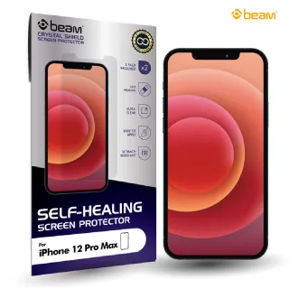 【BEAM】iPhone 12 Pro Max 自我修復螢幕保護貼(自我修復 透明 iPhone保護貼 2入)