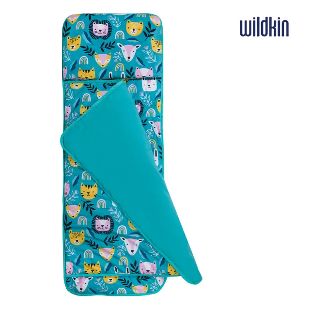 【Wildkin】捲捲收長絨兒童睡袋2-7歲(24009 派對動物)