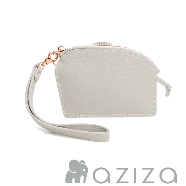 【aziza】小象造型鑰匙零錢包(小象灰)