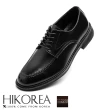 【HIKOREA】正韓製。韓國街頭時尚繫帶皮鞋正裝 厚底 男皮鞋(現貨/黑/73-438)