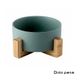 【Dido Pets】日系陶瓷木架寵物碗-單碗款(PT003)