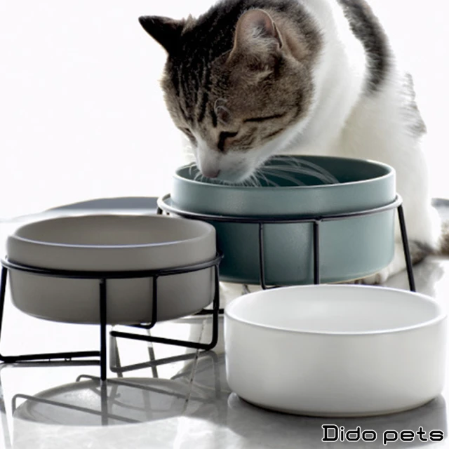 【Dido Pets】簡約風 陶瓷寵物碗-單碗款(PT001)