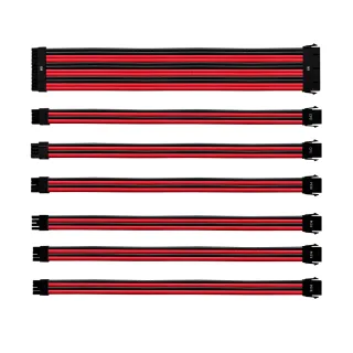 【CoolerMaster】Cooler Master 炫彩電源延長線材組 紅黑色(延長線)