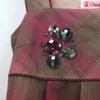 【Gennies 奇妮】甜美風格紋仿寶石肩帶上衣(紅G3W12)