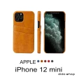 【Didoshop】iPhone12 mini 5.4吋手機殼 後蓋殼 油蠟紋系列 可收納卡片(FS187)