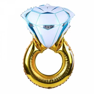 求婚必備鑽石戒指鋁膜氣球1個(生日氣球 派對 氣球 生日派對)