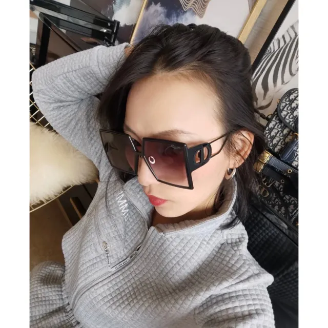 【Dior 迪奧】方面 太陽眼鏡(黑色)