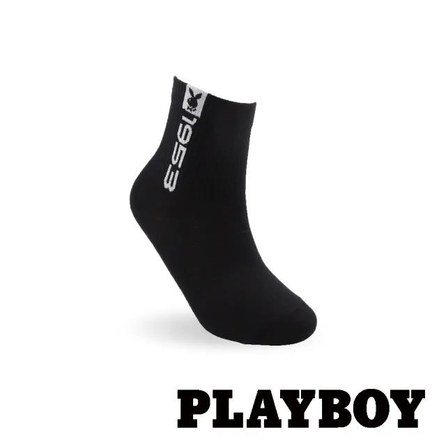 【PLAYBOY】1953潮流女短襪-黑(短襪/女襪)