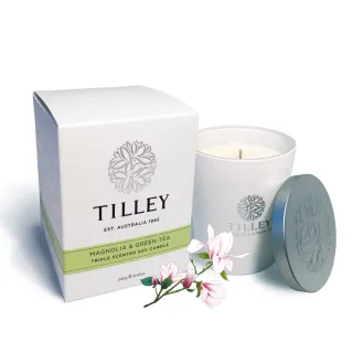【Tilley 百年特莉】木蘭花&綠茶香氛大豆蠟燭(240g)