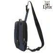 【Lynx】美國山貓極簡休閒防潑水布包單肩包 胸包(深藍色)