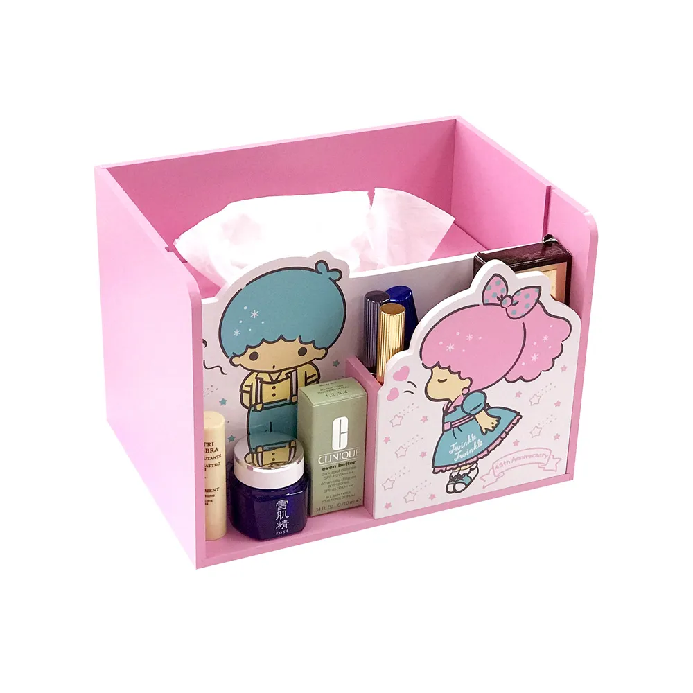 【Little Twin Stars】雙子星 面紙盒 筆筒 桌上收納 文具收納(正版授權台灣製)