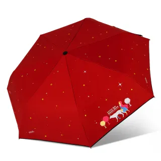 【雙龍牌】小紅帽降溫13度黑膠自動傘自動開收傘(抗UV防曬速乾晴雨傘防風折傘B6290NH)