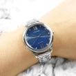 【CITIZEN 星辰】光動能 放射狀錶盤 藍寶石水晶玻璃 日本機芯 不鏽鋼手錶 藍色 32mm(EM0500-73L)