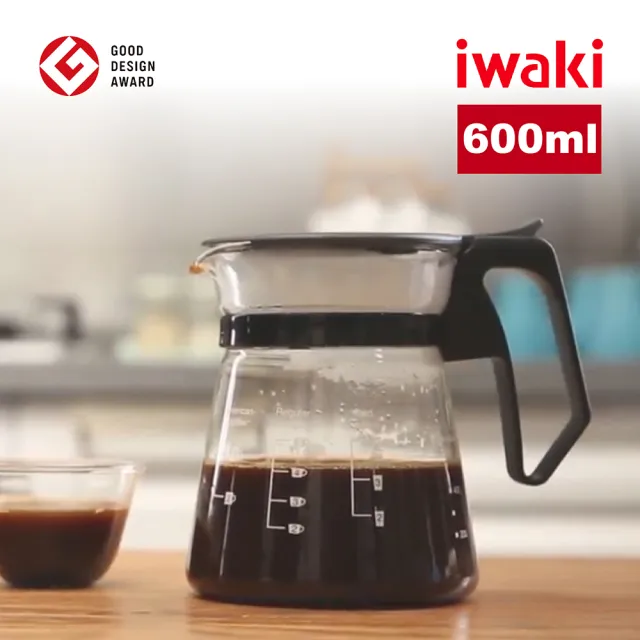 【iwaki】耐熱玻璃滴漏式咖啡壺(600ml)