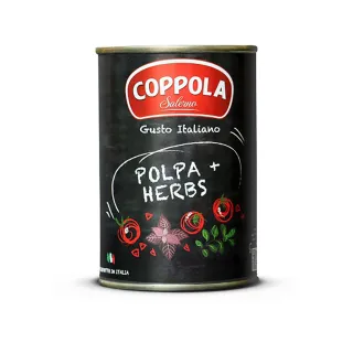 【Coppola】天然蘿勒切丁蕃茄基底醬 400gx1罐
