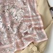 【達賀尊爵】新款復古歐式花鳥真絲絲巾圍巾(100%桑蠶絲)