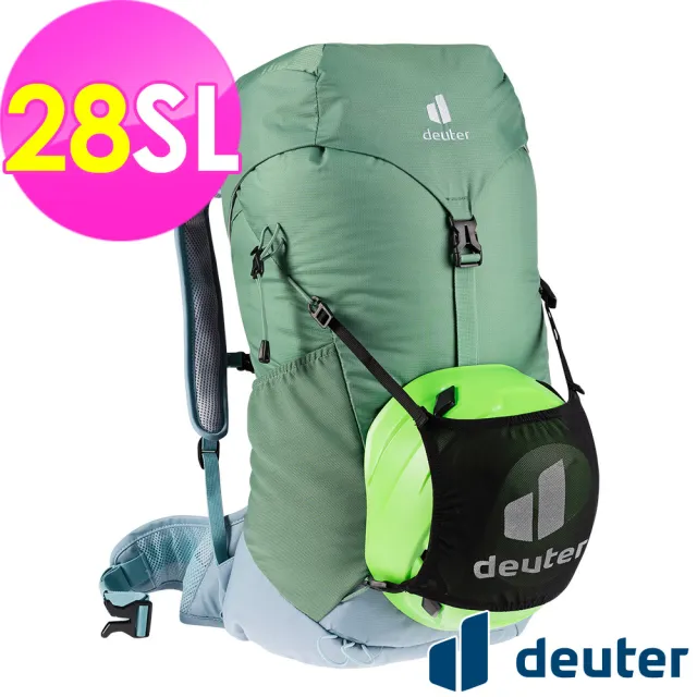【deuter】AC LITE 28SL網架直立式透氣輕量背包(3420921蘆薈綠/灰/戶外休閒包/健行包/登山包)