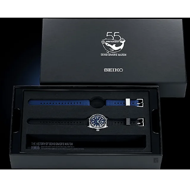 【SEIKO 精工】潛水錶55週年限量款 Prospex 200米潛水機械錶-39.9mm 送行動電源(SLA043J1/8L35-01C0B)