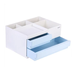 【得力】Deli得力 桌面收納盒-淺藍(8905)