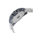 【MINI SWISS WATCHES】石英錶 47mm 白紅三眼錶面 不銹鋼錶帶(銀色)