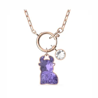 【SWAROVSKI 官方直營】CHINESE ZODIAC 淡金色俏皮牛項鍊(中國生肖)