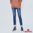 【BRAPPERS】女款 新美尻系列-中腰彈性窄管褲(深藍)
